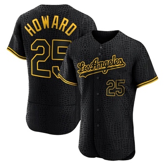 Authentic Los Angeles Dodgers Frank Howard Snake Skin City Jersey - Black