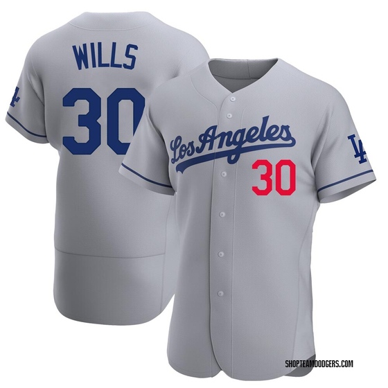 Authentic Los Angeles Dodgers Maury Wills Away Jersey - Gray