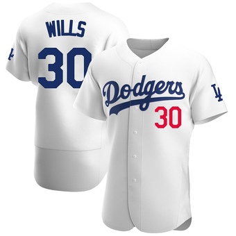 Authentic Los Angeles Dodgers Maury Wills Home Jersey - White
