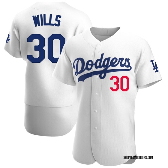 Authentic Los Angeles Dodgers Maury Wills Home Jersey - White
