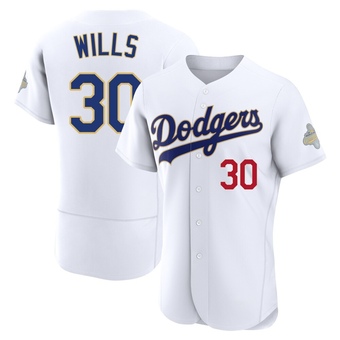 Authentic Los Angeles Dodgers Maury Wills White 2026 Collection Jersey - Gold