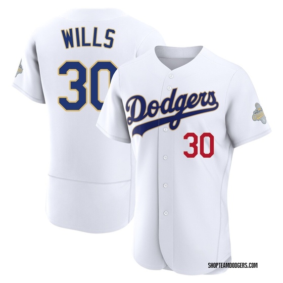 Authentic Los Angeles Dodgers Maury Wills White 2026 Collection Jersey - Gold