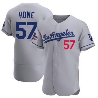 Authentic Los Angeles Dodgers Steve Howe Away Official 2024 World Series Champions Jersey - Gray