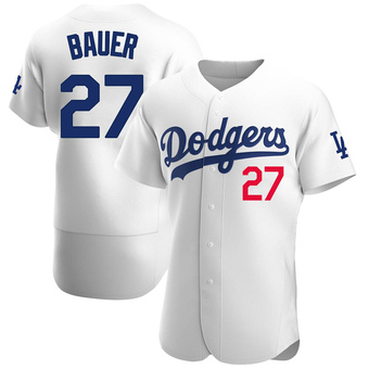 Authentic Los Angeles Dodgers Trevor Bauer Home Jersey - White
