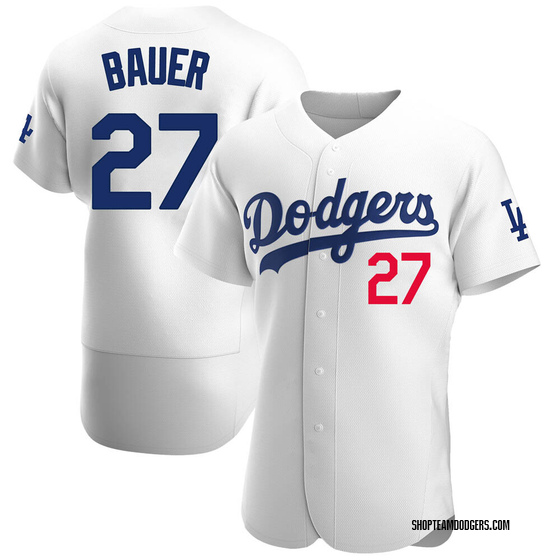 Authentic Los Angeles Dodgers Trevor Bauer Home Jersey - White