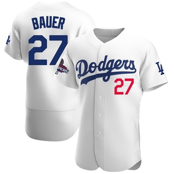 Authentic Los Angeles Dodgers Trevor Bauer Home Official 2024 World Series Champions Jersey - White