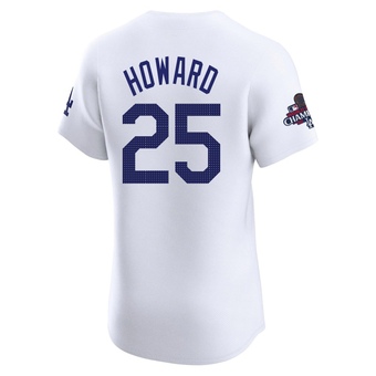 Elite Los Angeles Dodgers Frank Howard Home World Series Champions Jersey - White
