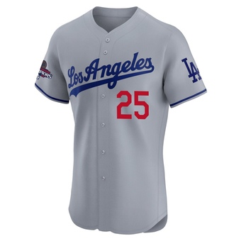Elite Los Angeles Dodgers Frank Howard Road World Series Champions Jersey - Gray