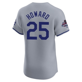 Elite Los Angeles Dodgers Frank Howard Road World Series Champions Jersey - Gray