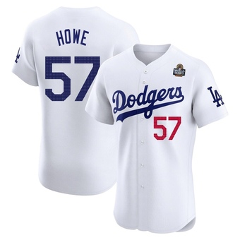 Elite Los Angeles Dodgers Steve Howe Home 2024 World Series Jersey - White