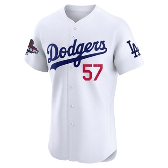 Elite Los Angeles Dodgers Steve Howe Home World Series Champions Jersey - White