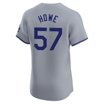 Elite Los Angeles Dodgers Steve Howe Road 2024 World Series Jersey - Gray