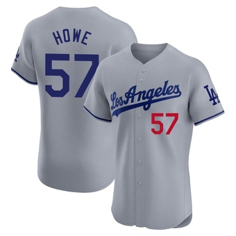 Elite Los Angeles Dodgers Steve Howe Road Jersey - Gray