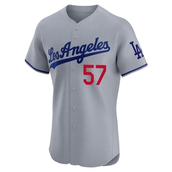 Elite Los Angeles Dodgers Steve Howe Road Jersey - Gray