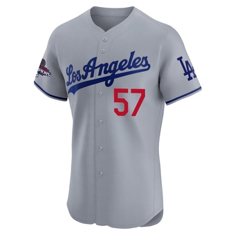 Elite Los Angeles Dodgers Steve Howe Road World Series Champions Jersey - Gray