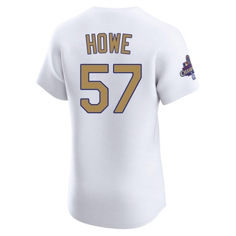 Elite Los Angeles Dodgers Steve Howe White 2025 Collection Jersey - Gold