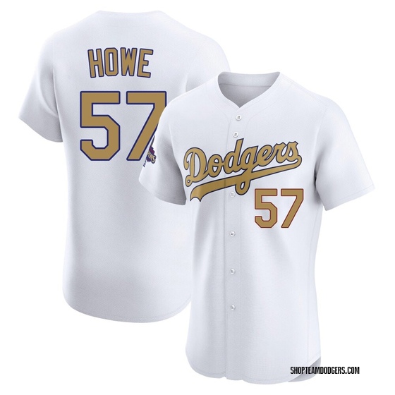 Elite Los Angeles Dodgers Steve Howe White 2025 Collection Jersey - Gold