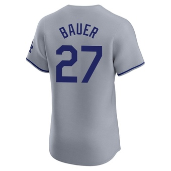 Elite Los Angeles Dodgers Trevor Bauer Road Jersey - Gray