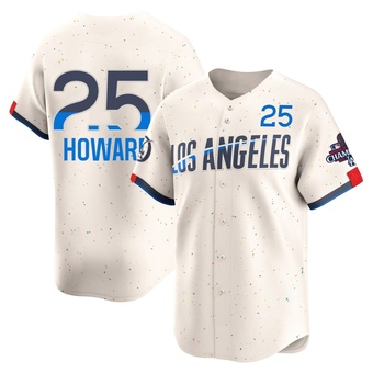 Limited Los Angeles Dodgers Frank Howard 2024 City Connect World Series Champions Jersey - Cream