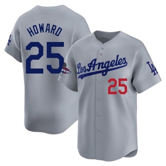 Limited Los Angeles Dodgers Frank Howard Away World Series Champions Jersey - Gray