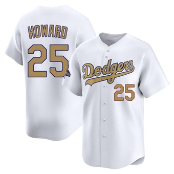 Limited Los Angeles Dodgers Frank Howard White 2025 Collection Jersey - Gold