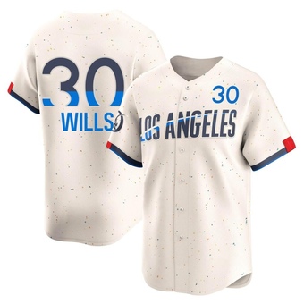 Limited Los Angeles Dodgers Maury Wills 2024 City Connect Jersey - Cream
