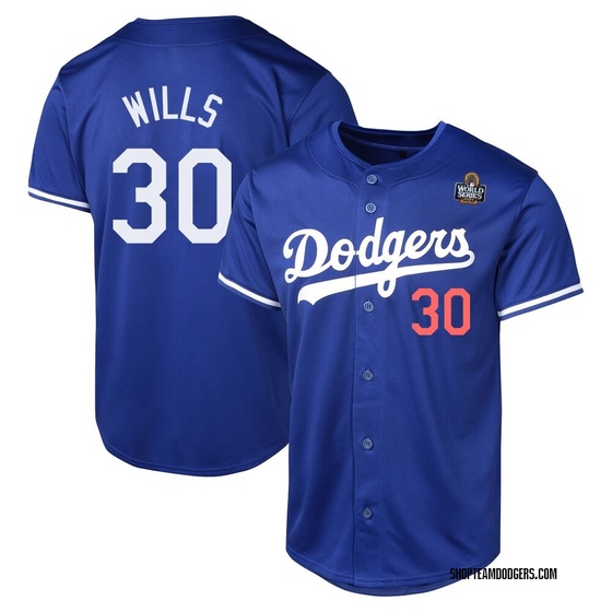 Limited Los Angeles Dodgers Maury Wills Alternate 2024 World Series Jersey - Royal