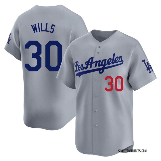 Limited Los Angeles Dodgers Maury Wills Away Jersey - Gray