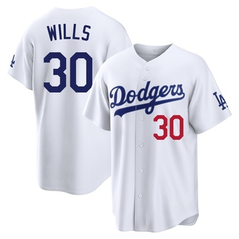 Limited Los Angeles Dodgers Maury Wills Home Stadium Jersey - White