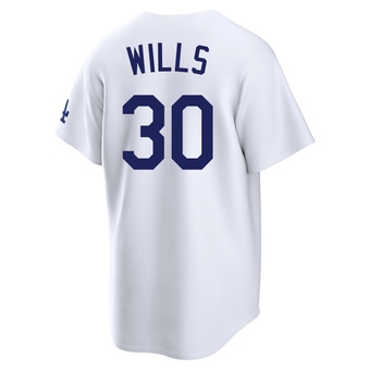 Limited Los Angeles Dodgers Maury Wills Home Stadium Jersey - White