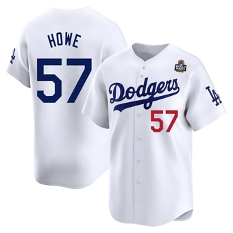 Limited Los Angeles Dodgers Steve Howe Home 2024 World Series Jersey - White
