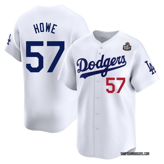 Limited Los Angeles Dodgers Steve Howe Home 2024 World Series Jersey - White