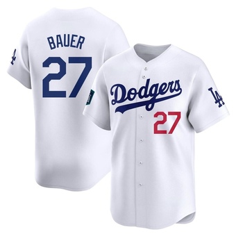 Limited Los Angeles Dodgers Trevor Bauer 2024 World Tour Seoul Series Home Jersey - White