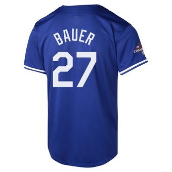 Limited Los Angeles Dodgers Trevor Bauer Alternate World Series Champions Jersey - Royal