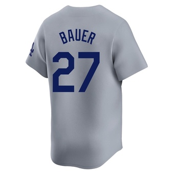 Limited Los Angeles Dodgers Trevor Bauer Away Jersey - Gray