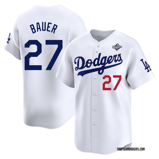 Limited Los Angeles Dodgers Trevor Bauer Home 2025 World Series Jersey - White