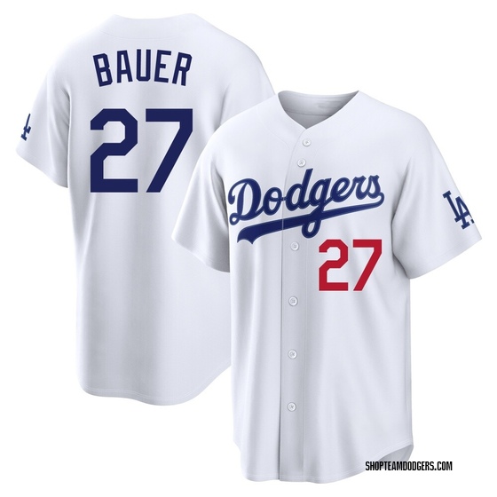 Limited Los Angeles Dodgers Trevor Bauer Home Stadium Jersey - White