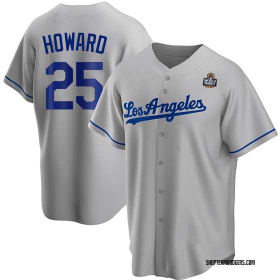 Replica Los Angeles Dodgers Frank Howard Road 2024 World Series Jersey - Gray