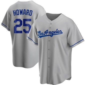 Replica Los Angeles Dodgers Frank Howard Road Jersey - Gray