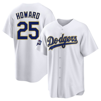 Replica Los Angeles Dodgers Frank Howard White/ 2021 Program Player Jersey - Gold