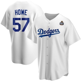 Replica Los Angeles Dodgers Steve Howe Home 2024 World Series Jersey - White