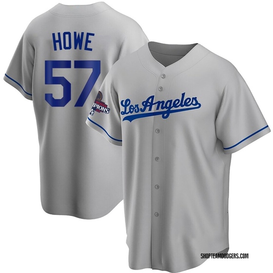 Replica Los Angeles Dodgers Steve Howe Road 2024 World Series Champions Jersey - Gray