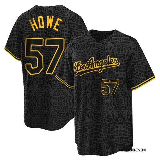 Replica Los Angeles Dodgers Steve Howe Snake Skin City Jersey - Black