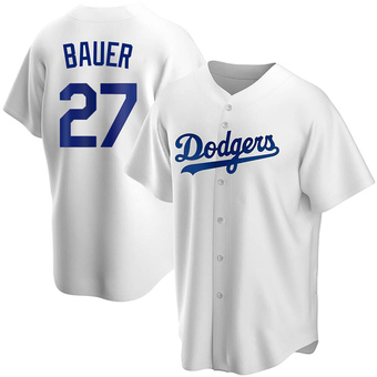 Replica Los Angeles Dodgers Trevor Bauer Home Jersey - White