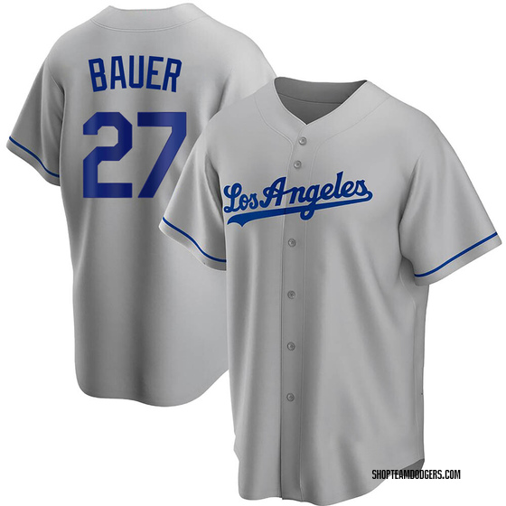 Replica Los Angeles Dodgers Trevor Bauer Road Jersey - Gray