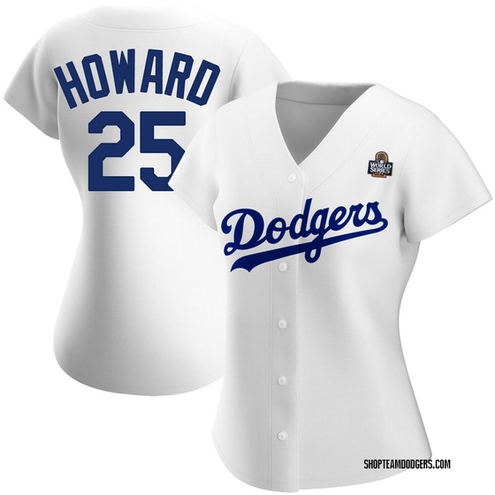 Women's Authentic Los Angeles Dodgers Frank Howard Home 2024 World Series Jersey - White