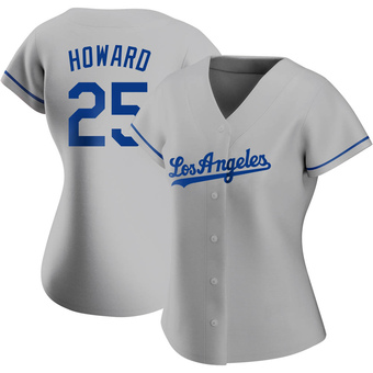 Women's Authentic Los Angeles Dodgers Frank Howard Road Jersey - Gray