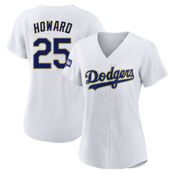 Women's Authentic Los Angeles Dodgers Frank Howard White/ 2021 Program Player Jersey - Gold