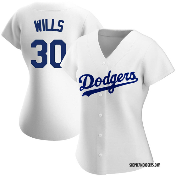 Women's Authentic Los Angeles Dodgers Maury Wills Home Jersey - White