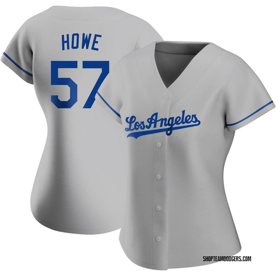 Women's Authentic Los Angeles Dodgers Steve Howe Road Jersey - Gray